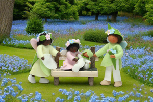 Handmade Flower Fairy Doll Family by Ambrosius – Eco-Friendly Wool Felt Waldorf Toy from Eco Flower Fairies LLC