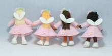 Flower Pixie Family Doll Set – 2.5”, 3" & 3.5" Handmade Felt Waldorf Decorations by Ambrosius
