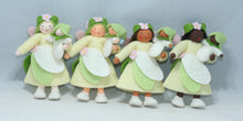 Flower Pixie Family Doll Set – 2.5”, 3" & 3.5" Handmade Felt Waldorf Decorations by Ambrosius