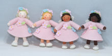 Flower Pixie Family Doll Set – 2.5”, 3" & 3.5" Handmade Felt Waldorf Decorations by Ambrosius