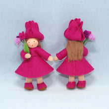 Flower Pixie Doll – 2.5” Handmade Felt Waldorf Decoration by Ambrosius