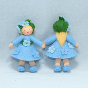 Flower Pixie Doll – 2.5” Handmade Felt Waldorf Decoration by Ambrosius
