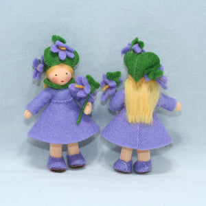Flower Pixie Doll – 2.5” Handmade Felt Waldorf Decoration by Ambrosius
