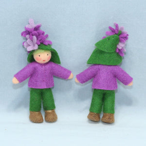 Flower Pixie Doll – 2.5” Handmade Felt Waldorf Decoration by Ambrosius