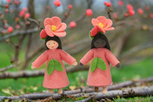 Handmade Flowering Quince Fairy Doll by Ambrosius – Eco-Friendly Wool Felt Waldorf Toy from Eco Flower Fairies LLC