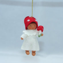 Handmade Fly Agaric Mushroom Pixie Doll by Ambrosius – Eco-Friendly Wool Felt Waldorf Toy from Eco Flower Fairies LLC