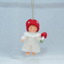 Handmade Fly Agaric Mushroom Pixie Doll by Ambrosius – Eco-Friendly Wool Felt Waldorf Toy from Eco Flower Fairies LLC