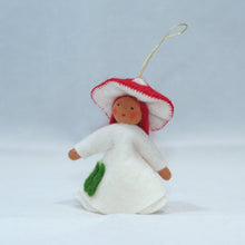 Handmade Fly Agaric Mushroom Pixie Doll by Ambrosius – Eco-Friendly Wool Felt Waldorf Toy from Eco Flower Fairies LLC