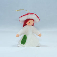 Handmade Fly Agaric Mushroom Pixie Doll by Ambrosius – Eco-Friendly Wool Felt Waldorf Toy from Eco Flower Fairies LLC