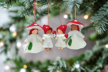Mushroom World - Fly Agaric Mushroom Pixie Doll – 2" & 2.5" Handmade Felt Waldorf Decorations by Ambrosius