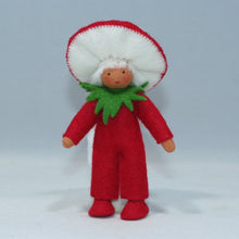 Handmade Fly Agaric Mushroom Pixie Doll by Ambrosius – Eco-Friendly Wool Felt Waldorf Toy from Eco Flower Fairies LLC