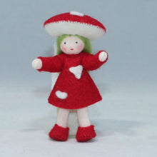 Handmade Fly Agaric Mushroom Pixie Doll by Ambrosius – Eco-Friendly Wool Felt Waldorf Toy from Eco Flower Fairies LLC