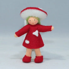 Handmade Fly Agaric Mushroom Pixie Doll by Ambrosius – Eco-Friendly Wool Felt Waldorf Toy from Eco Flower Fairies LLC
