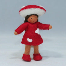 Handmade Fly Agaric Mushroom Pixie Doll by Ambrosius – Eco-Friendly Wool Felt Waldorf Toy from Eco Flower Fairies LLC