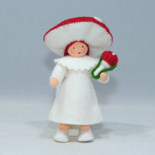 Handmade Fly Agaric Mushroom Pixie Doll by Ambrosius – Eco-Friendly Wool Felt Waldorf Toy from Eco Flower Fairies LLC