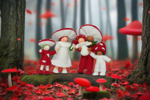Handmade Fly Agaric Mushroom Pixie Doll by Ambrosius – Eco-Friendly Wool Felt Waldorf Toy from Eco Flower Fairies LLC