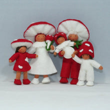 Handmade Fly Agaric Mushroom Pixie Doll Set by Ambrosius – Eco-Friendly Wool Felt Waldorf Toy from Eco Flower Fairies LLC