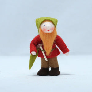 Handmade Forest Gnome Helper Doll by Ambrosius – Eco-Friendly Wool Felt Waldorf Toy from Eco Flower Fairies LLC