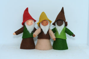 Handmade Forest Gnome Guardian Doll by Ambrosius – Eco-Friendly Wool Felt Waldorf Toy from Eco Flower Fairies LLC