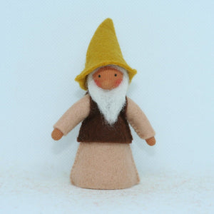 Handmade Forest Gnome Guardian Doll by Ambrosius – Eco-Friendly Wool Felt Waldorf Toy from Eco Flower Fairies LLC