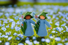 Forget-Me-Not Fairy Doll – 2.5” & 3" Handmade Felt Waldorf Decorations by Ambrosius
