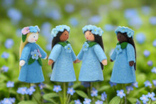 Forget-Me-Not Fairy Doll – 2.5” & 3" Handmade Felt Waldorf Decorations by Ambrosius