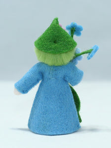 Forget-Me-Not Fairy Doll – 2.5” & 3" Handmade Felt Waldorf Decorations by Ambrosius