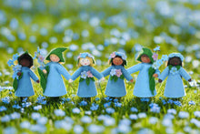 Forget-Me-Not Fairy Doll – 2.5” & 3" Handmade Felt Waldorf Decorations by Ambrosius