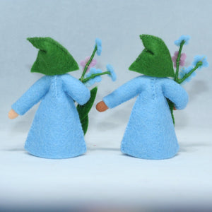 Forget-Me-Not Fairy Doll – 2.5” & 3" Handmade Felt Waldorf Decorations by Ambrosius