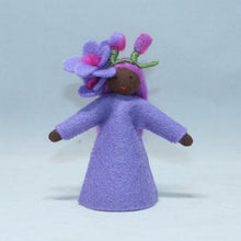 Freesia Fairy (3.5" miniature handmade felt doll, flower hat)