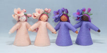 Freesia Fairy (3.5" miniature handmade felt doll, flower hat)