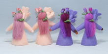 Freesia Fairy (3.5" miniature handmade felt doll, flower hat)