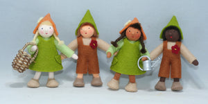 Gnome World - Garden Gnome Doll – 3” Handmade Felt Waldorf Decoration by Ambrosius