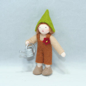 Handmade Garden Gnome Doll by Ambrosius – Eco-Friendly Wool Felt Waldorf Toy from Eco Flower Fairies LLC