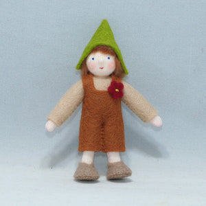 Handmade Garden Gnome Doll by Ambrosius – Eco-Friendly Wool Felt Waldorf Toy from Eco Flower Fairies LLC