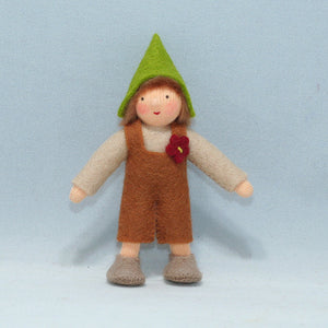 Handmade Garden Gnome Doll by Ambrosius – Eco-Friendly Wool Felt Waldorf Toy from Eco Flower Fairies LLC