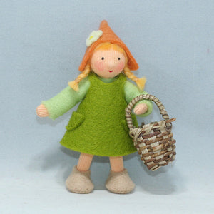 Handmade Garden Gnome Doll by Ambrosius – Eco-Friendly Wool Felt Waldorf Toy from Eco Flower Fairies LLC
