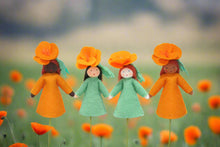 Handmade Golden Poppy Fairy Doll by Ambrosius – Eco-Friendly Wool Felt Waldorf Toy from Eco Flower Fairies LLC