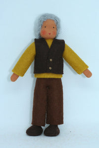 Handmade Grandfather Doll by Ambrosius – Eco-Friendly Wool Felt Waldorf Toy from Eco Flower Fairies LLC
