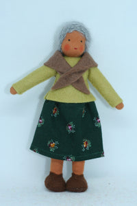 Handmade Grandmother Doll by Ambrosius – Eco-Friendly Wool Felt Waldorf Toy from Eco Flower Fairies LLC