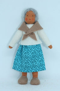 Handmade Grandmother Doll by Ambrosius – Eco-Friendly Wool Felt Waldorf Toy from Eco Flower Fairies LLC