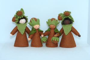 Handmade Hazelnut Fairy Doll by Ambrosius – Eco-Friendly Wool Felt Waldorf Toy from Eco Flower Fairies LLC
