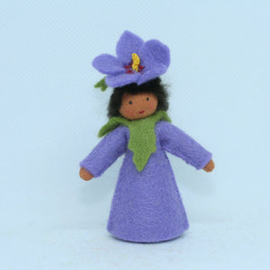 Handmade Hibiscus Fairy Doll by Ambrosius – Eco-Friendly Wool Felt Waldorf Toy from Eco Flower Fairies LLC