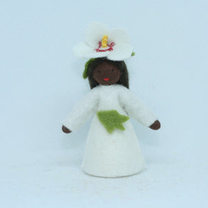 Handmade Hibiscus Fairy Doll by Ambrosius – Eco-Friendly Wool Felt Waldorf Toy from Eco Flower Fairies LLC