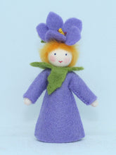 Hibiscus Prince (miniature standing felt doll, flower hat)