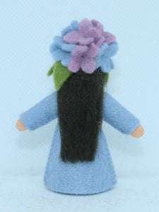 Hortensia Fairy Doll – 2.5" Handmade Felt Waldorf Decoration by Ambrosius