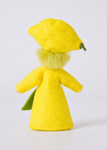 Lemon Fairy Doll – 2.5" & 3" Handmade Felt Waldorf Decoration by Ambrosius