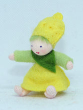 Lemon Baby Doll – 2.5" Handmade Felt Waldorf Decoration by Ambrosius
