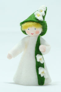 Handmade Lily of the Valley Fairy Doll by Ambrosius – Eco-Friendly Wool Felt Waldorf Toy from Eco Flower Fairies LLC