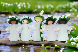 Handmade Lily of the Valley Fairy Doll by Ambrosius – Eco-Friendly Wool Felt Waldorf Toy from Eco Flower Fairies LLC
